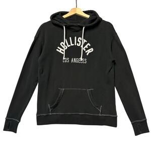 Hollister Black Hoodie Sweatshirt Y2K Women's Size Medium